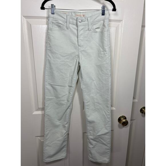 Levis Wedgie Corduroy Pale Green Womens 24 Straight Leg Jean Old School Summer - Picture 1 of 9
